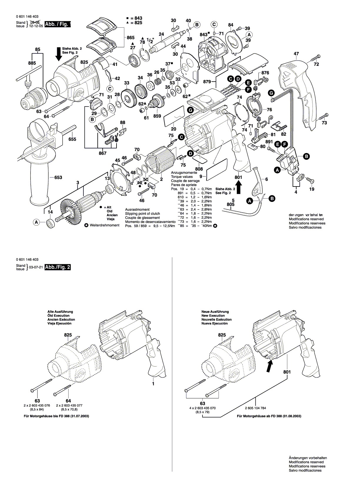 Схема на Дрель Bosch GSB 22-2 RE (0 601 146 403)