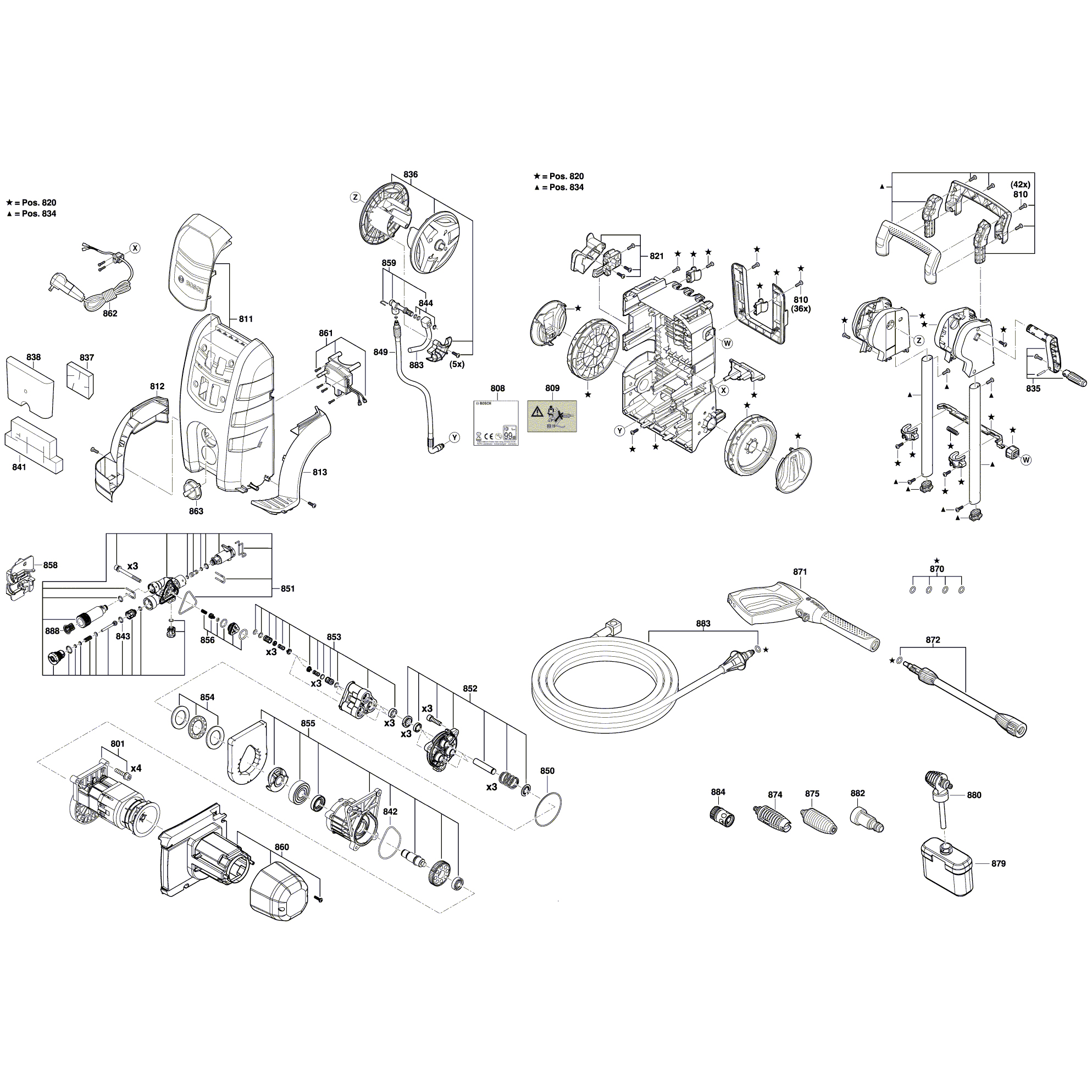 Схема на Мийка високого тиску Bosch AdvancedAquatak 2000 (3 600 HA7 G10)