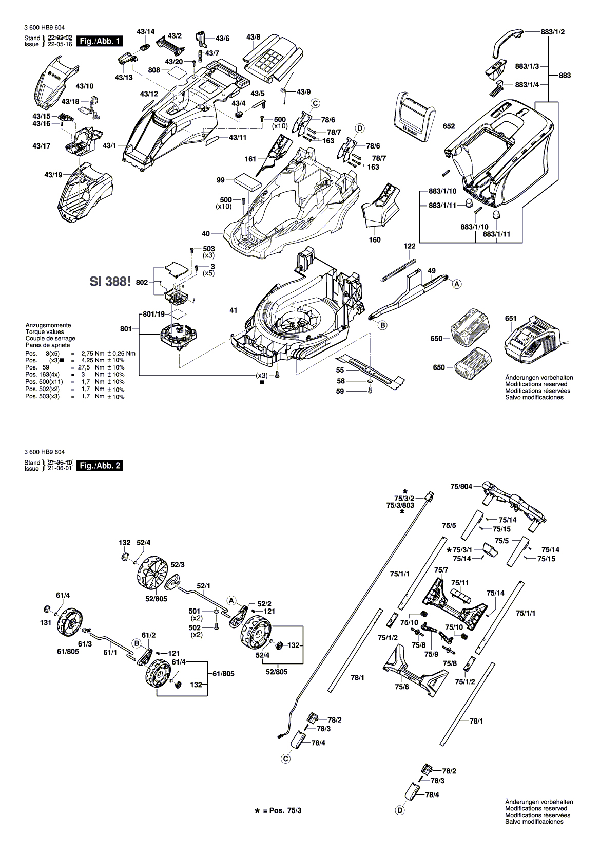 Схема на Газонокосарка Bosch AdvancedRotak 36-660 (3 600 HB9 605)