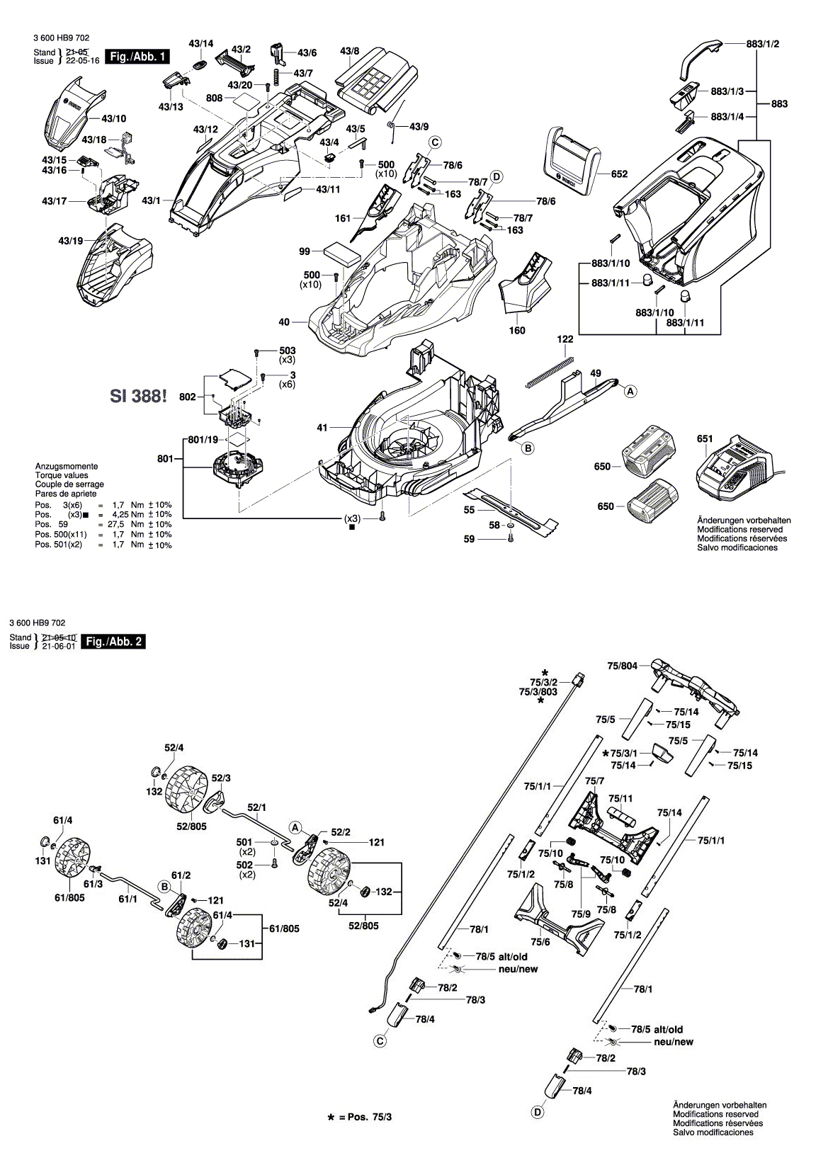 Схема на Газонокосилка Bosch AdvancedRotak 36-890 (3 600 HB9 803)