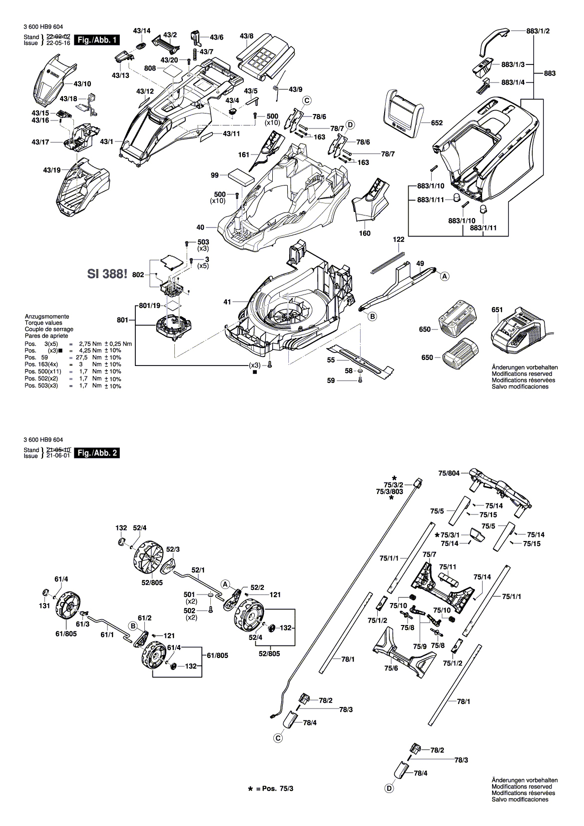 Схема на Газонокосарка Bosch AdvancedRotak 36-905 (3 600 HB9 606)