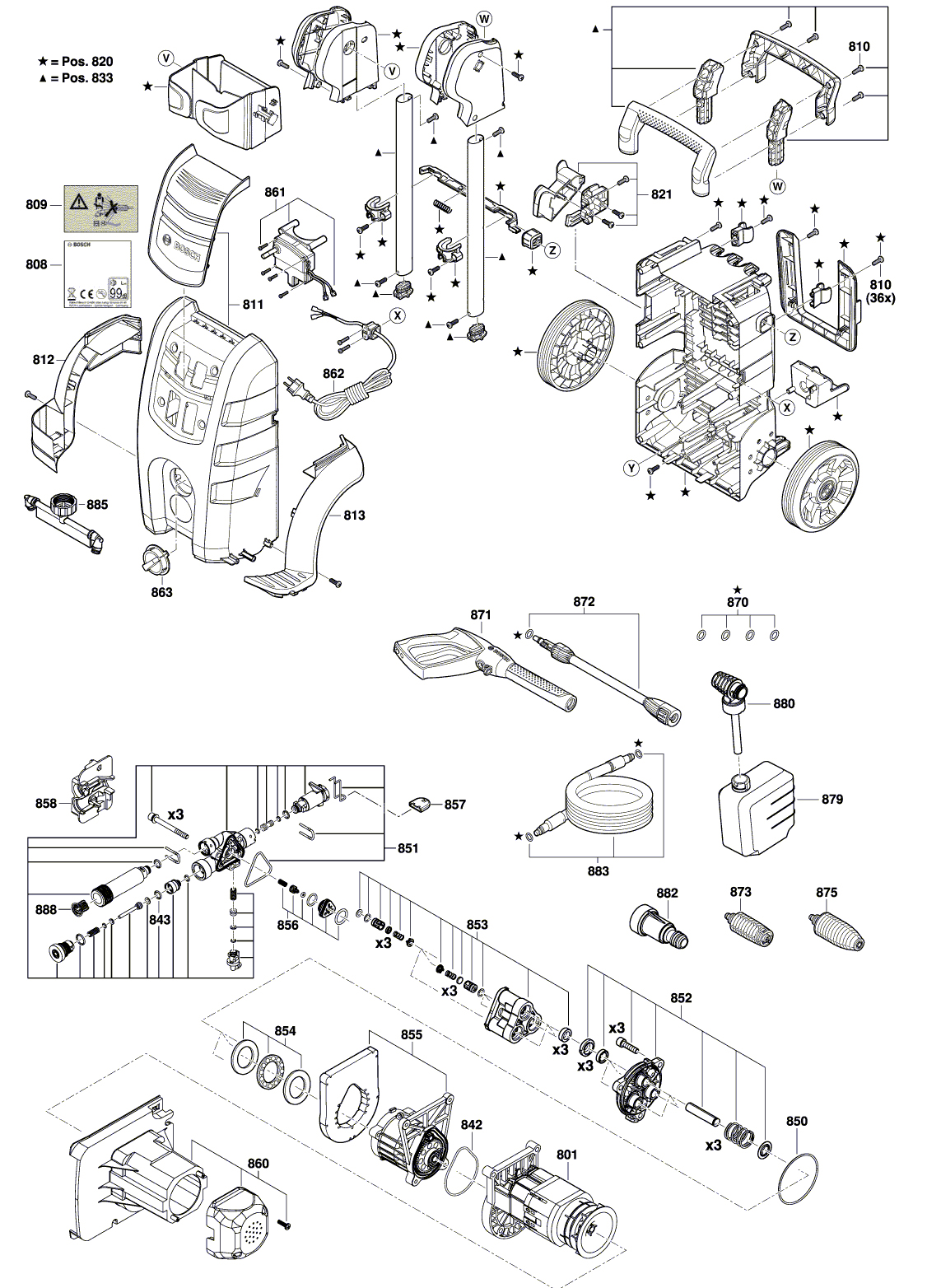 Схема на Мойка высокого давления Bosch AQT 42-13 (3 600 HA7 300)