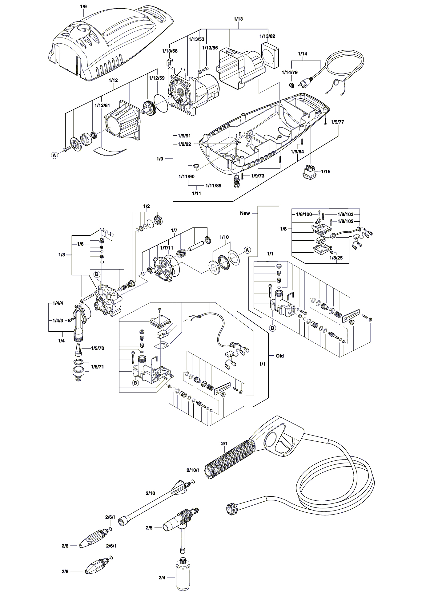 Схема на Мойка высокого давления Bosch AQUATAK 100 (0 600 872 003)