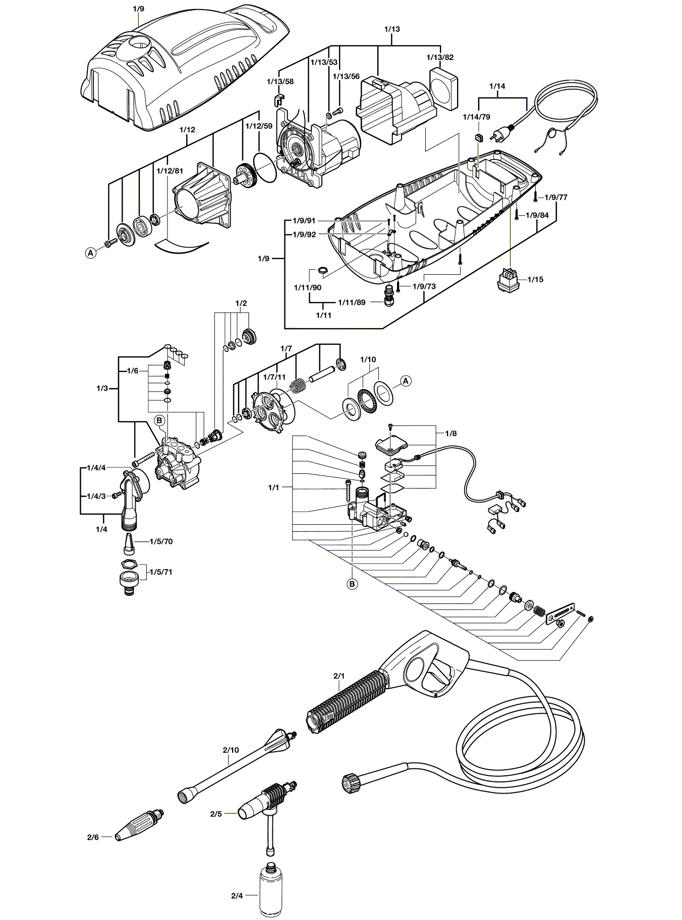 Схема на Мийка високого тиску Bosch AQUATAK ECO (0 600 805 042)