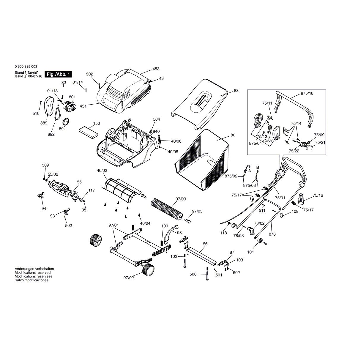 Схема на Газонокосилка Bosch ASM 32 (0 600 889 003)