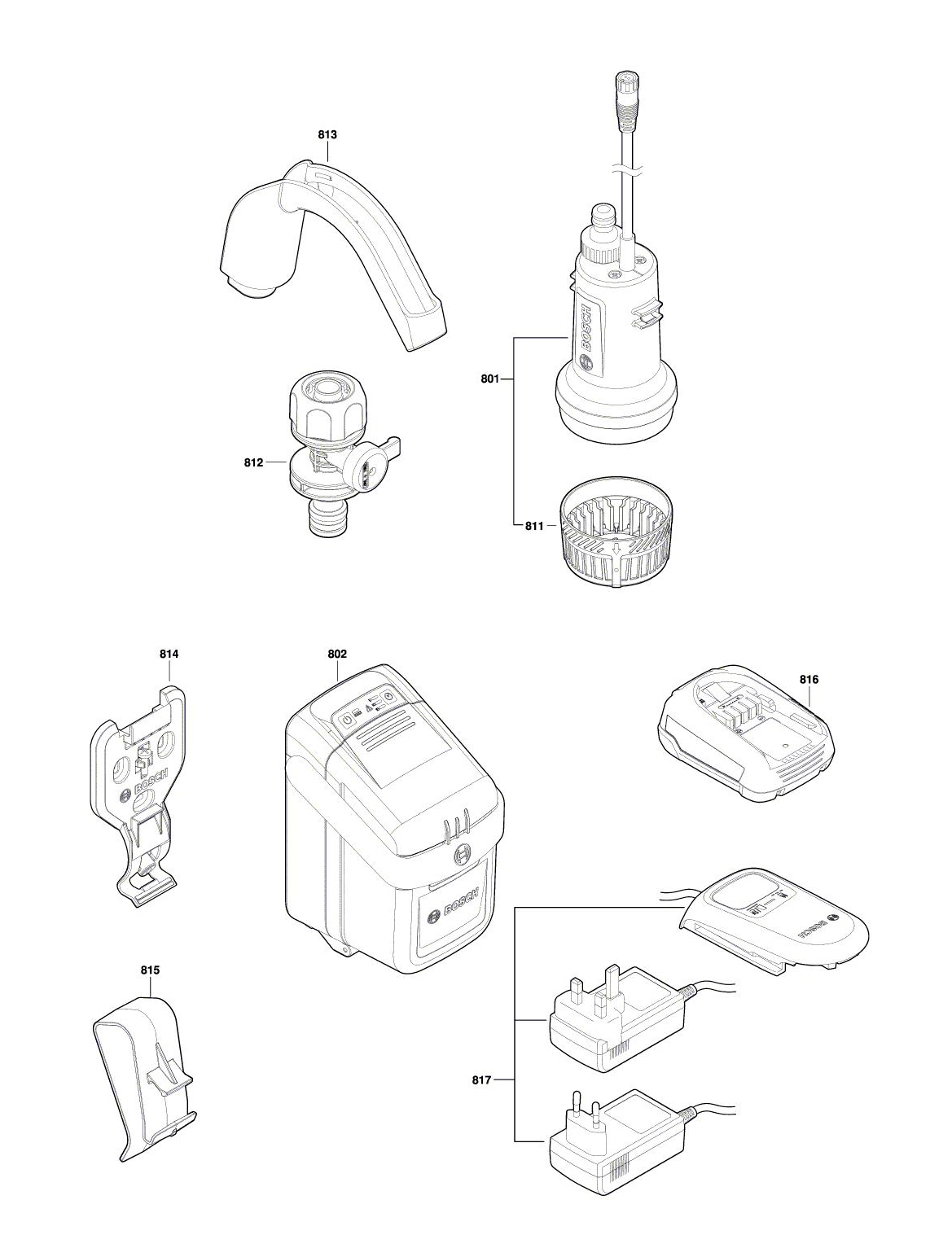 Схема на Насос Bosch GardenPump 18V-2000