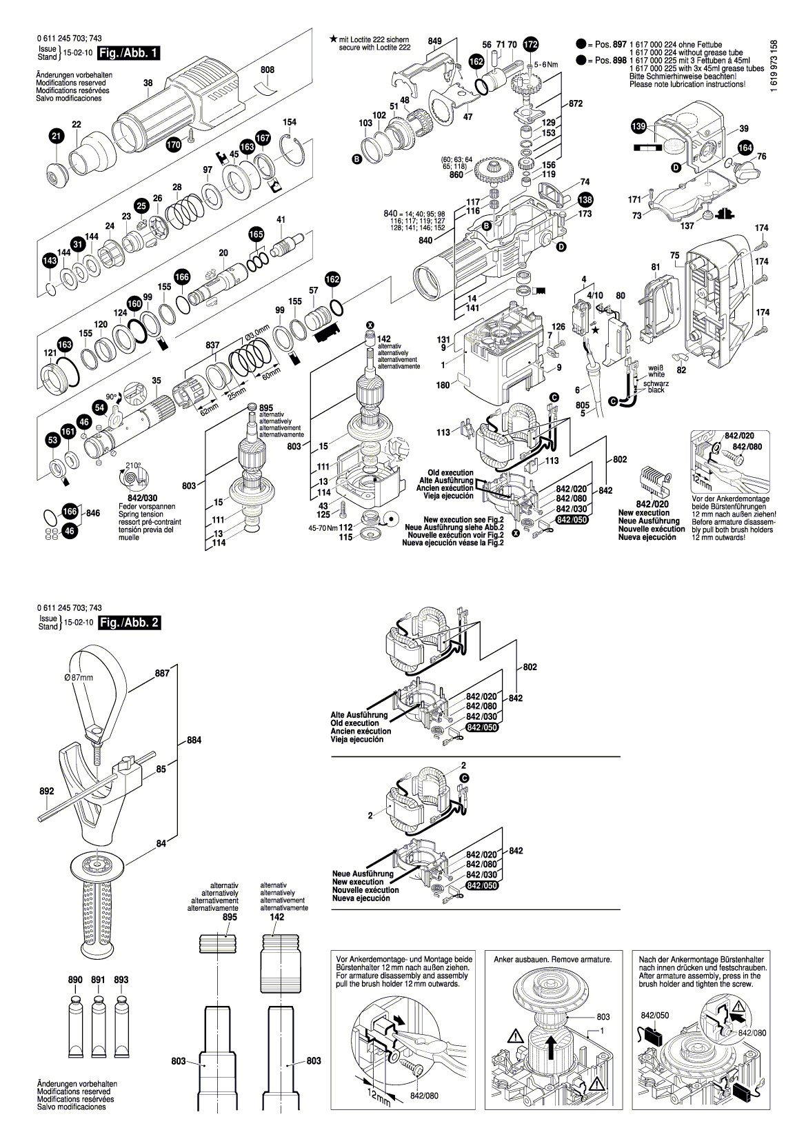 Схема на Перфоратор Bosch GBH 11 DE  (0 611 245 703)