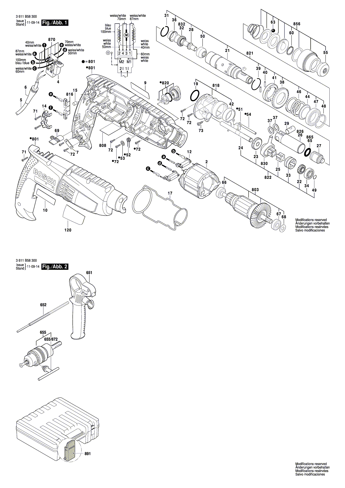 Схема на Перфоратор Bosch GBH 2-18 RE (3 611 B58 300)