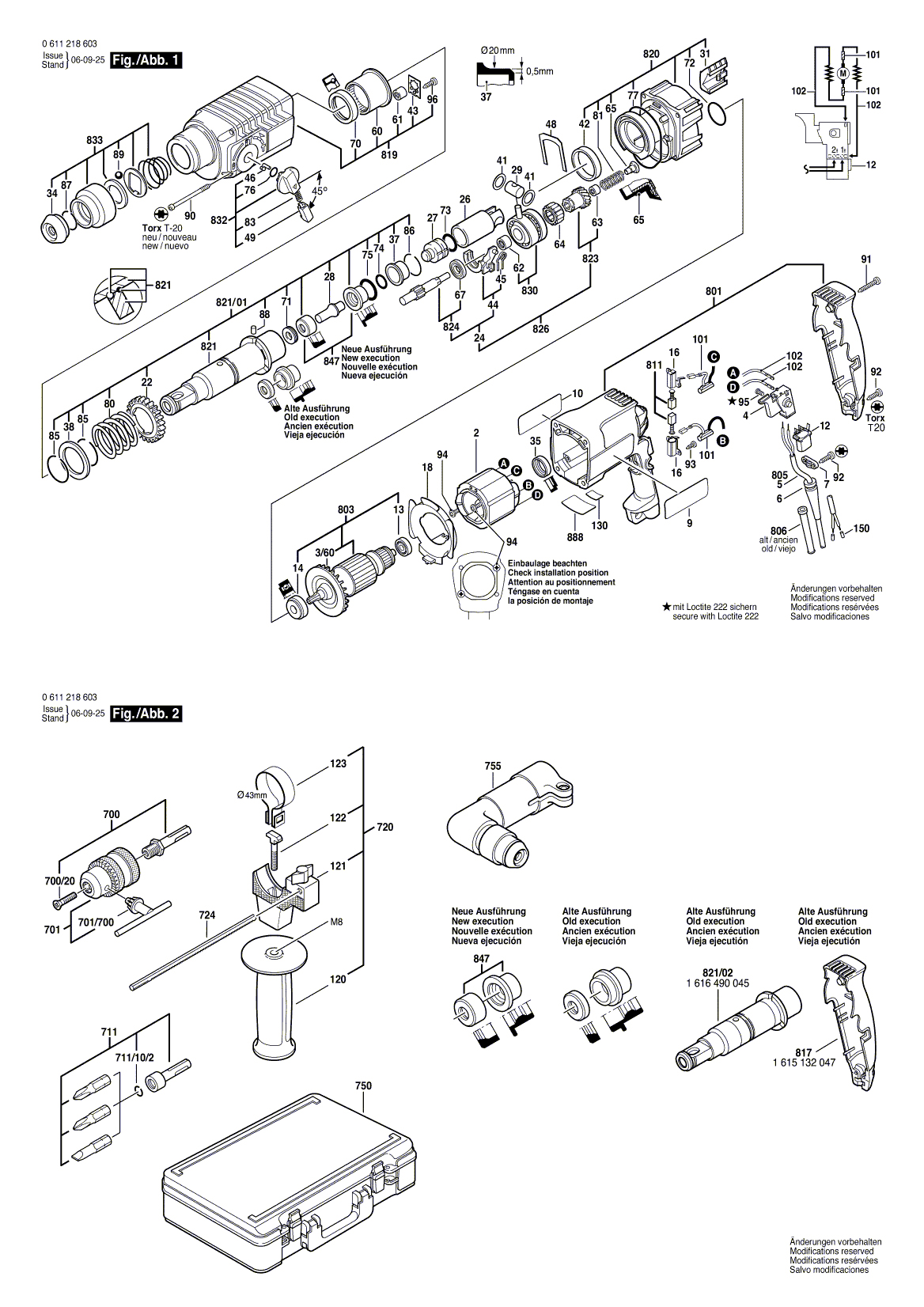 Схема на Перфоратор Bosch GBH 2-24 DSE (0 611 218 603)
