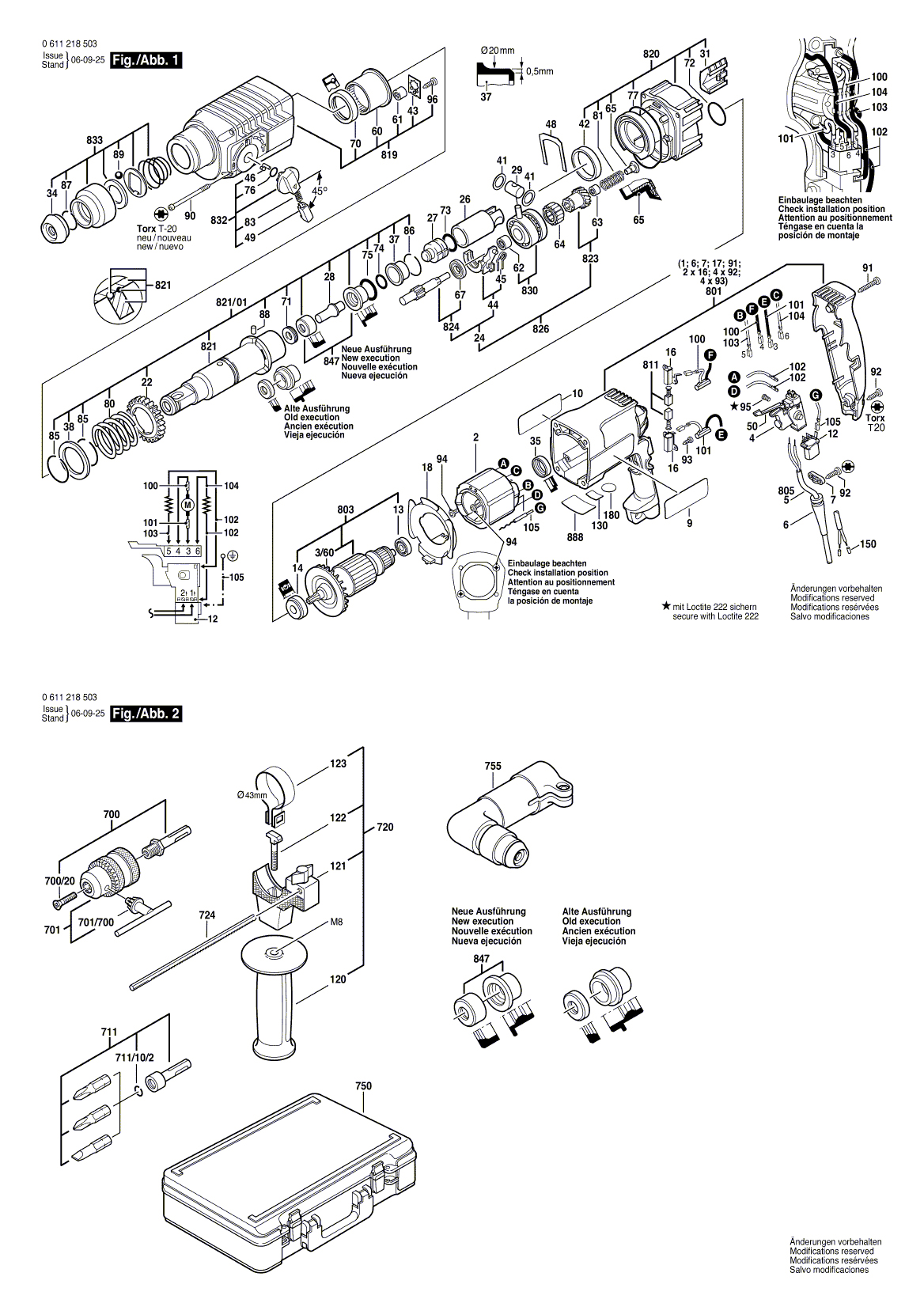 Схема на Перфоратор Bosch GBH 2-24 DSR (0 611 218 503)