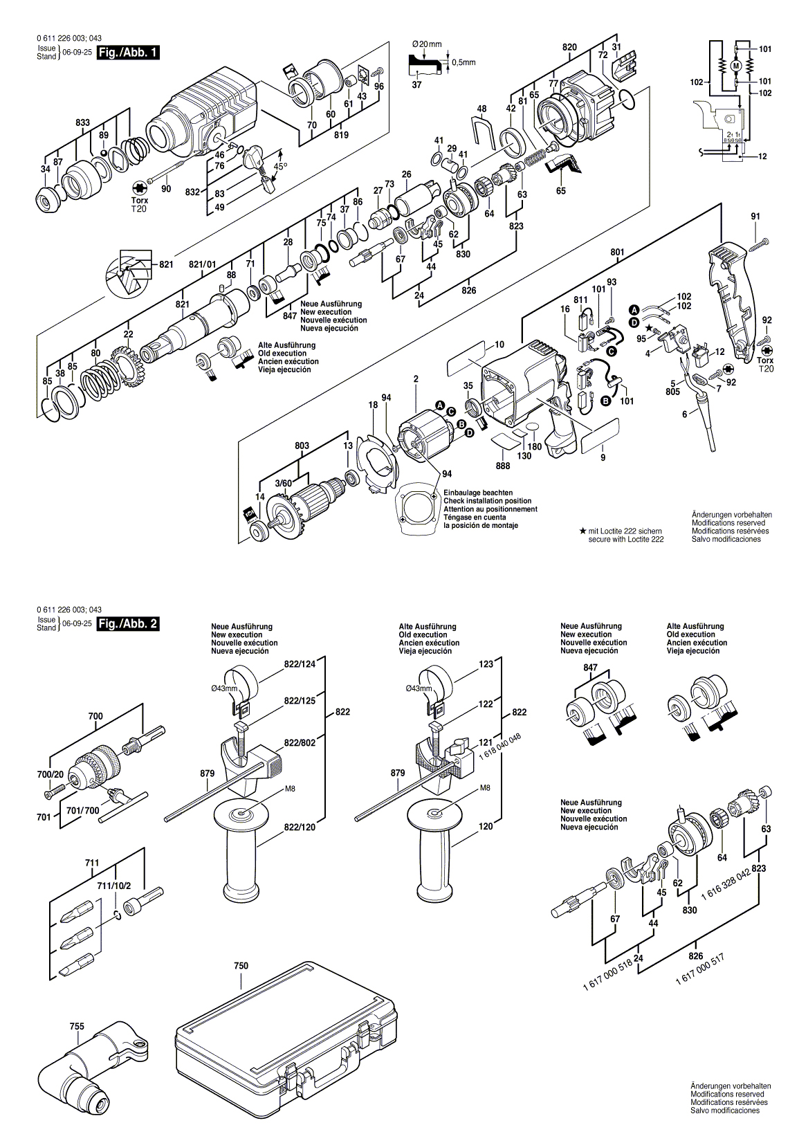 Схема на Перфоратор Bosch GBH 2 S (0 611 226 003)