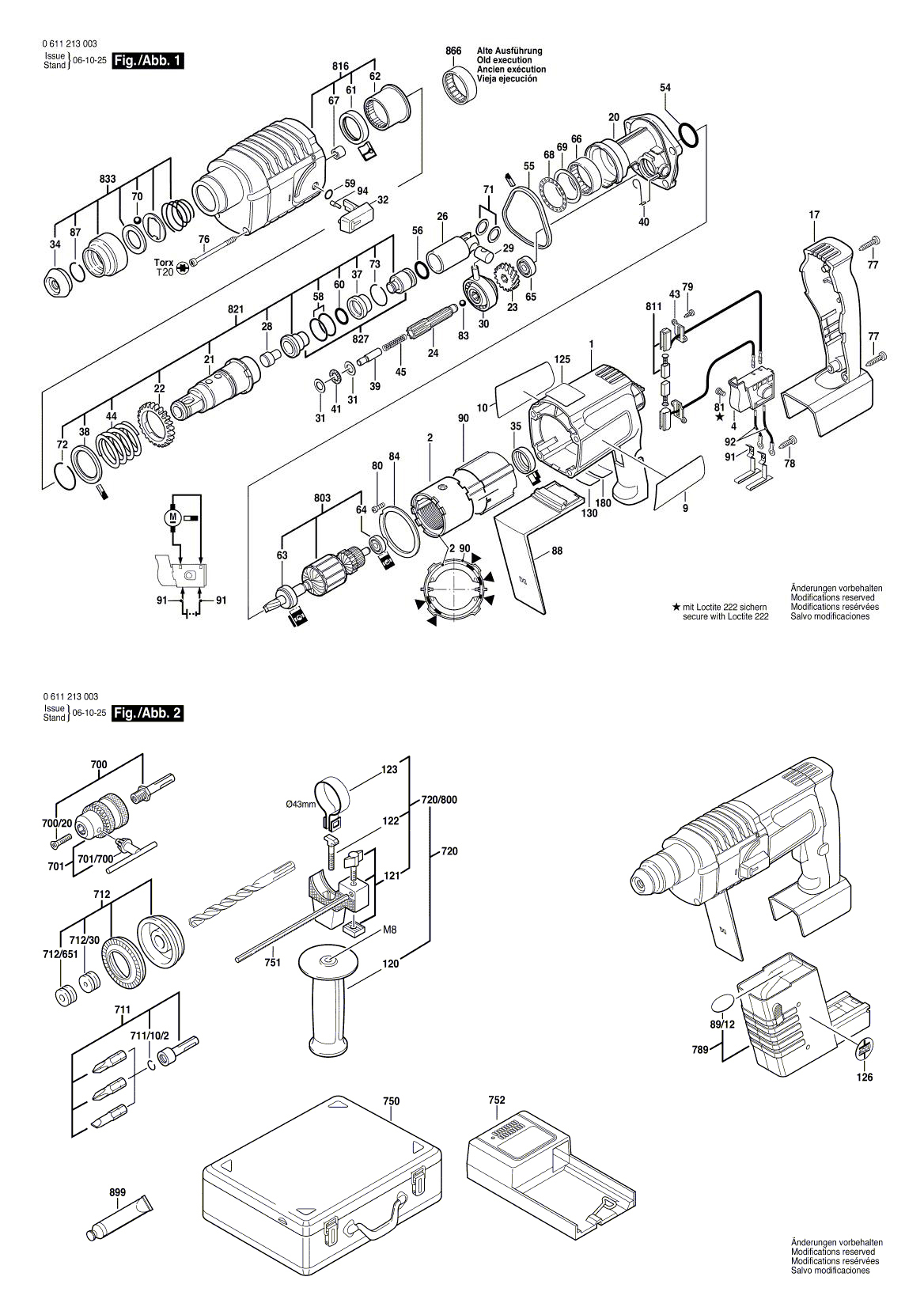 Схема на Перфоратор Bosch GBH 24 V (0 611 213 003)