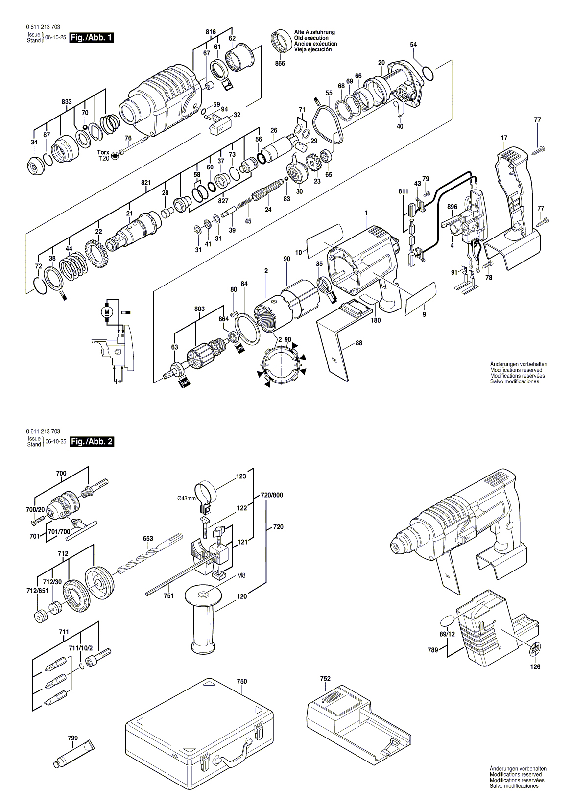 Схема на Перфоратор Bosch GBH 24 VRE (0 611 213 703)