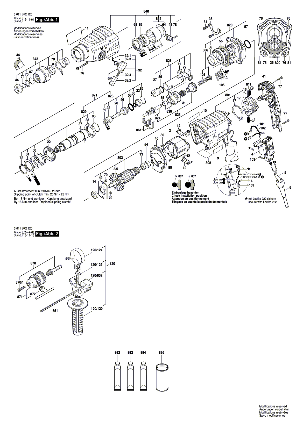 Схема на Перфоратор Bosch GBH 240 (3 611 B72 120)