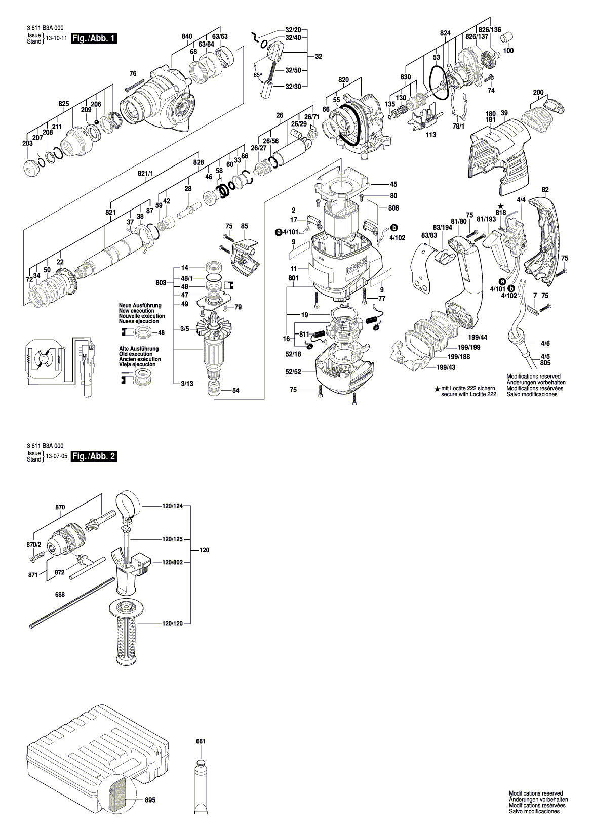 Схема на Перфоратор Bosch GBH 3-28 DFR (3 611 B3A 060)