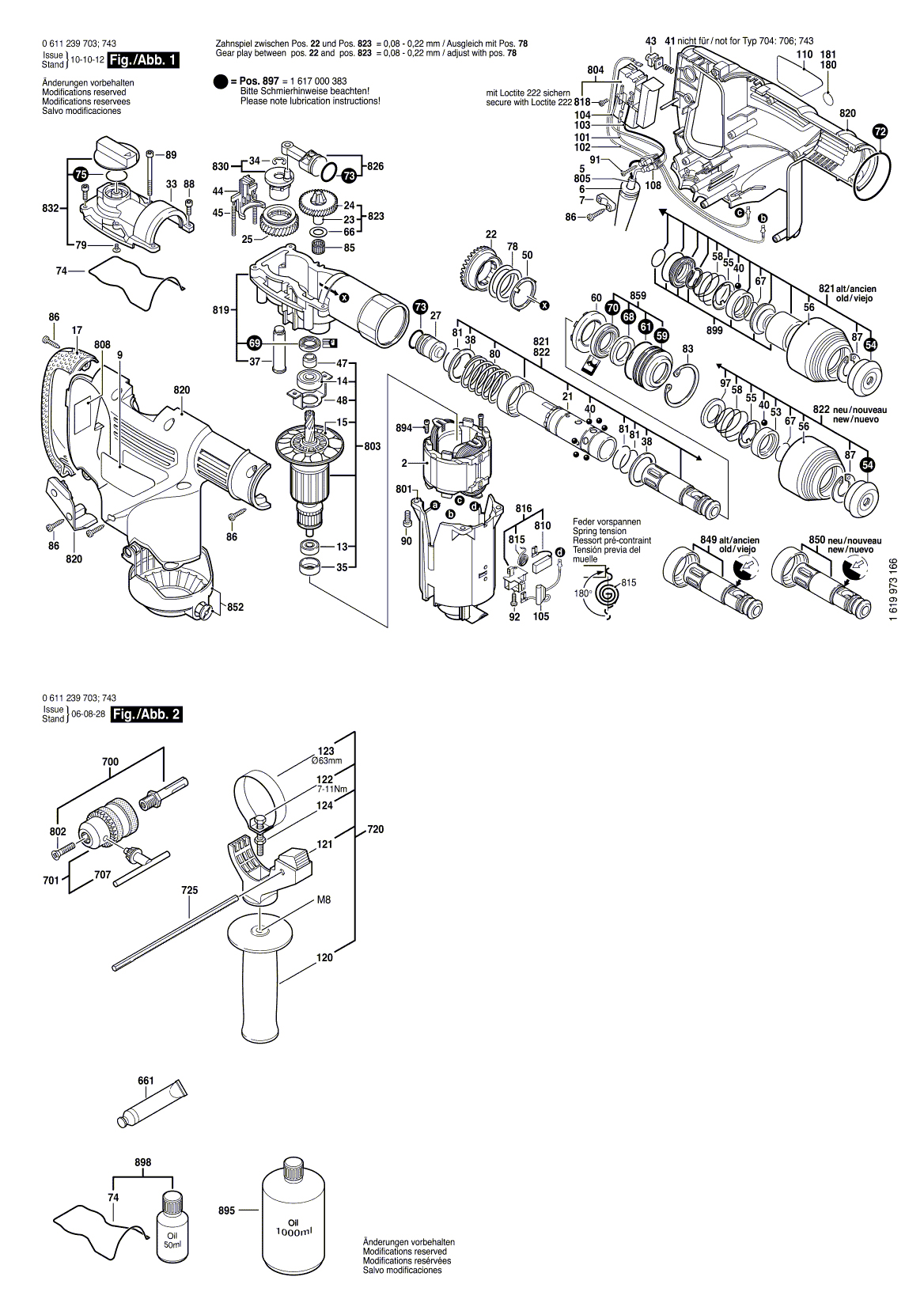 Схема на Перфоратор Bosch GBH 3-28 E (0 611 239 703)