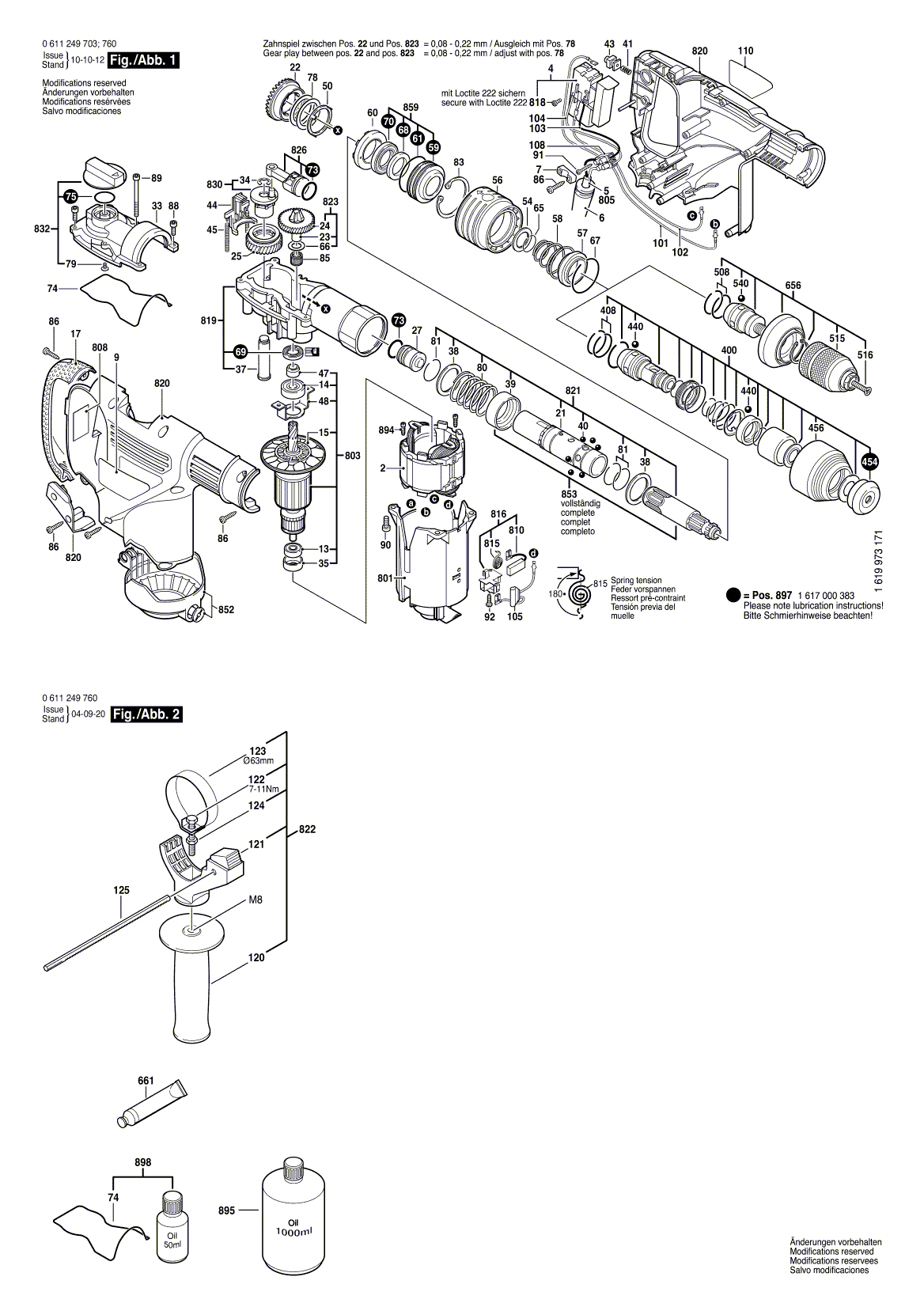 Схема на Перфоратор Bosch GBH 3-28 FE (0 611 249 703)