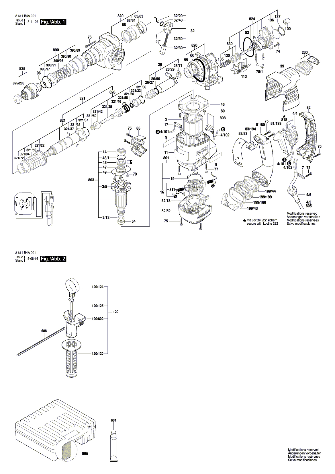Схема на Перфоратор Bosch GBH 4-28 DFR (3 611 B4A 042)