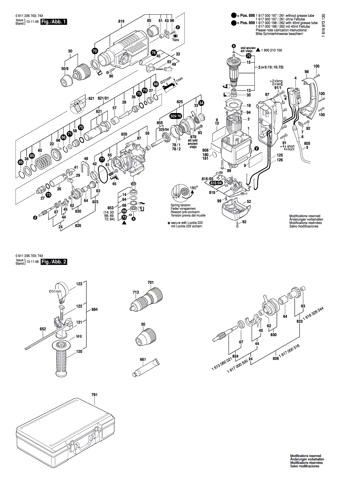 Схема на Перфоратор Bosch GBH 4 DFE (0 611 236 703)