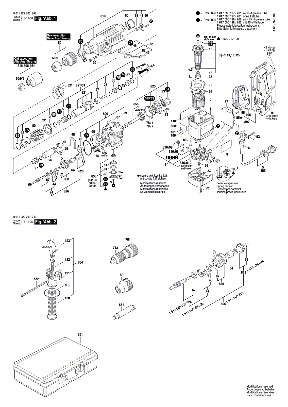 Схема на Перфоратор Bosch GBH 4 DSC (0 611 222 703)