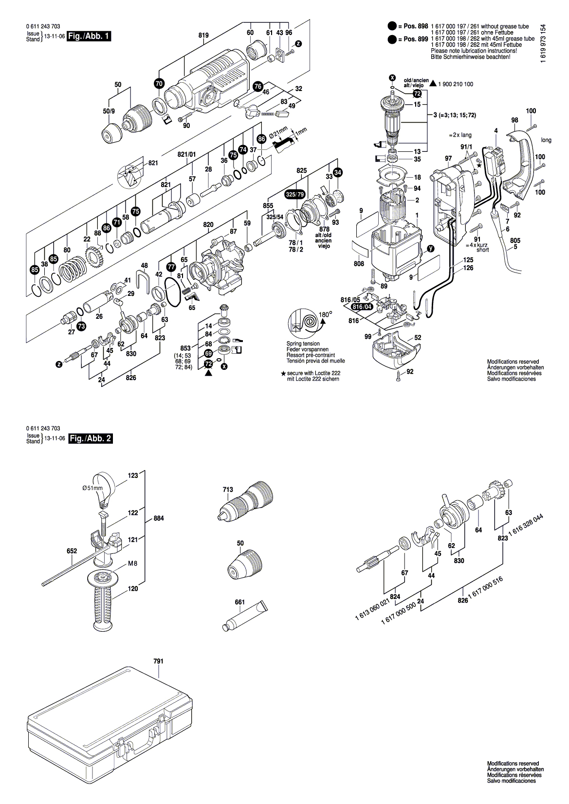 Схема на Перфоратор Bosch GBH 4-top (0 611 243 703)