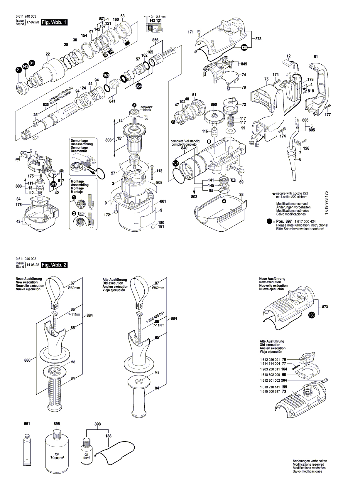 Схема на Перфоратор Bosch GBH 5-38 D (0 611 240 003)