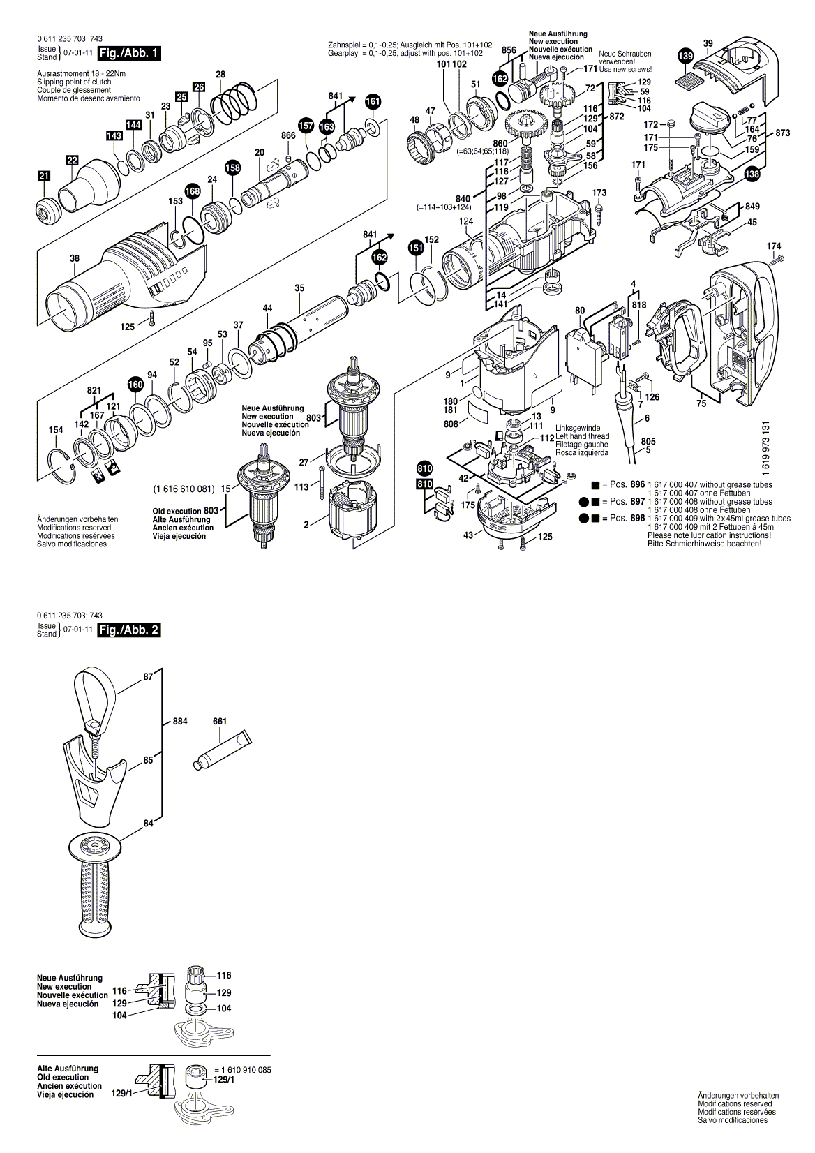 Схема на Перфоратор Bosch GBH 7 DE (0 611 235 703)