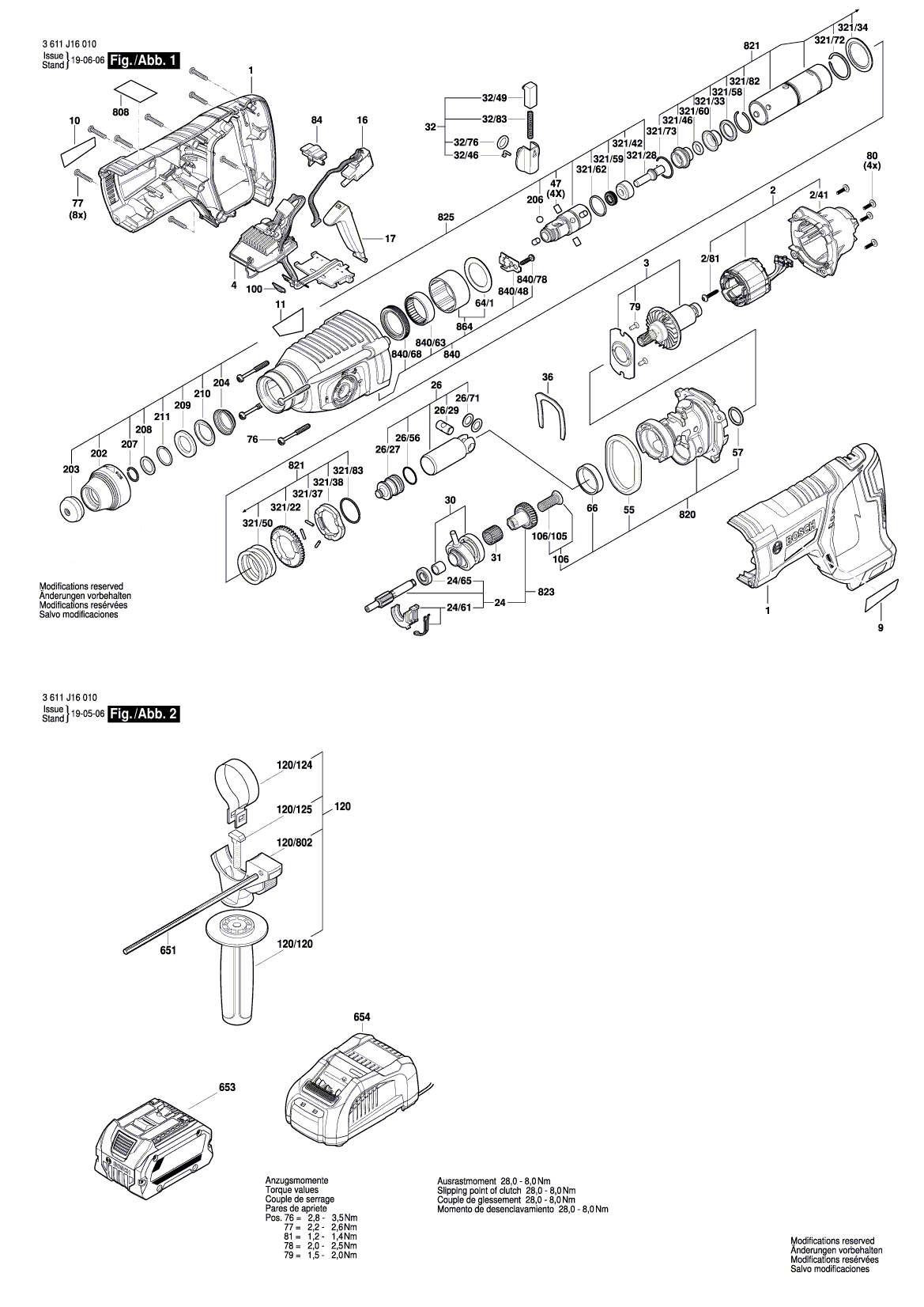 Схема на Перфоратор Bosch GBH 18V-26 D (3 611 J16 010)