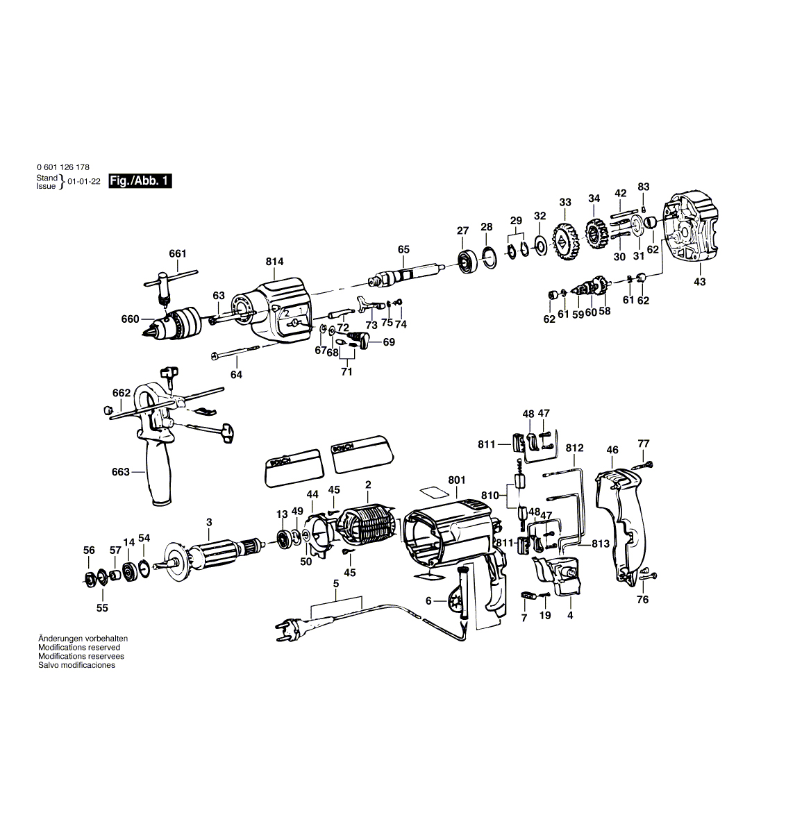 Схема на Дрель Bosch GBM 13-2 (0 601 126 112)