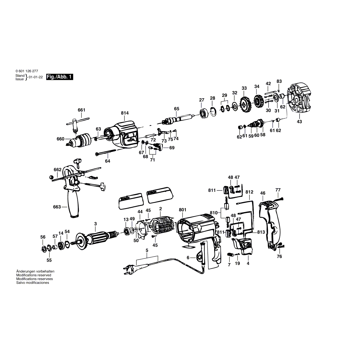 Схема на Дриль Bosch GBM 16-2 (0 601 126 277)