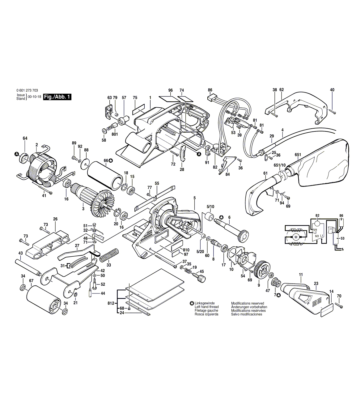Схема на Шлифмашина Bosch GBS 100 AE (0 601 273 703)