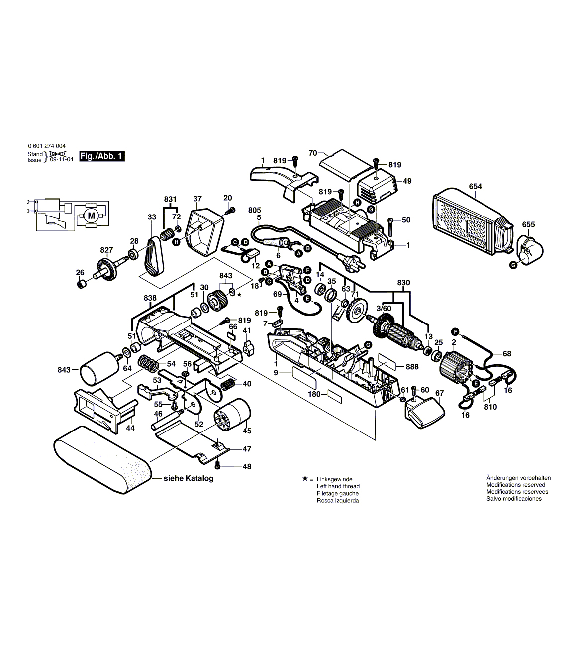 Схема на Шлифмашина Bosch GBS 75 A (0 601 274 004)