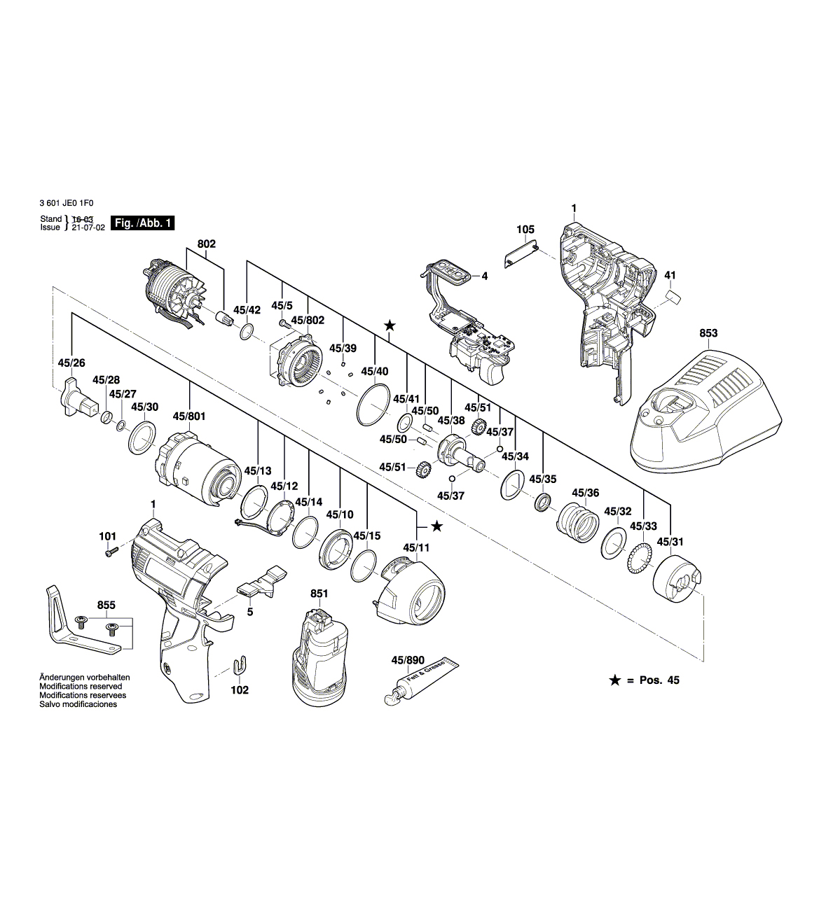 Схема на Гайковерт Bosch GDS 10,8 V-EV (3 601 JE0 1F0)