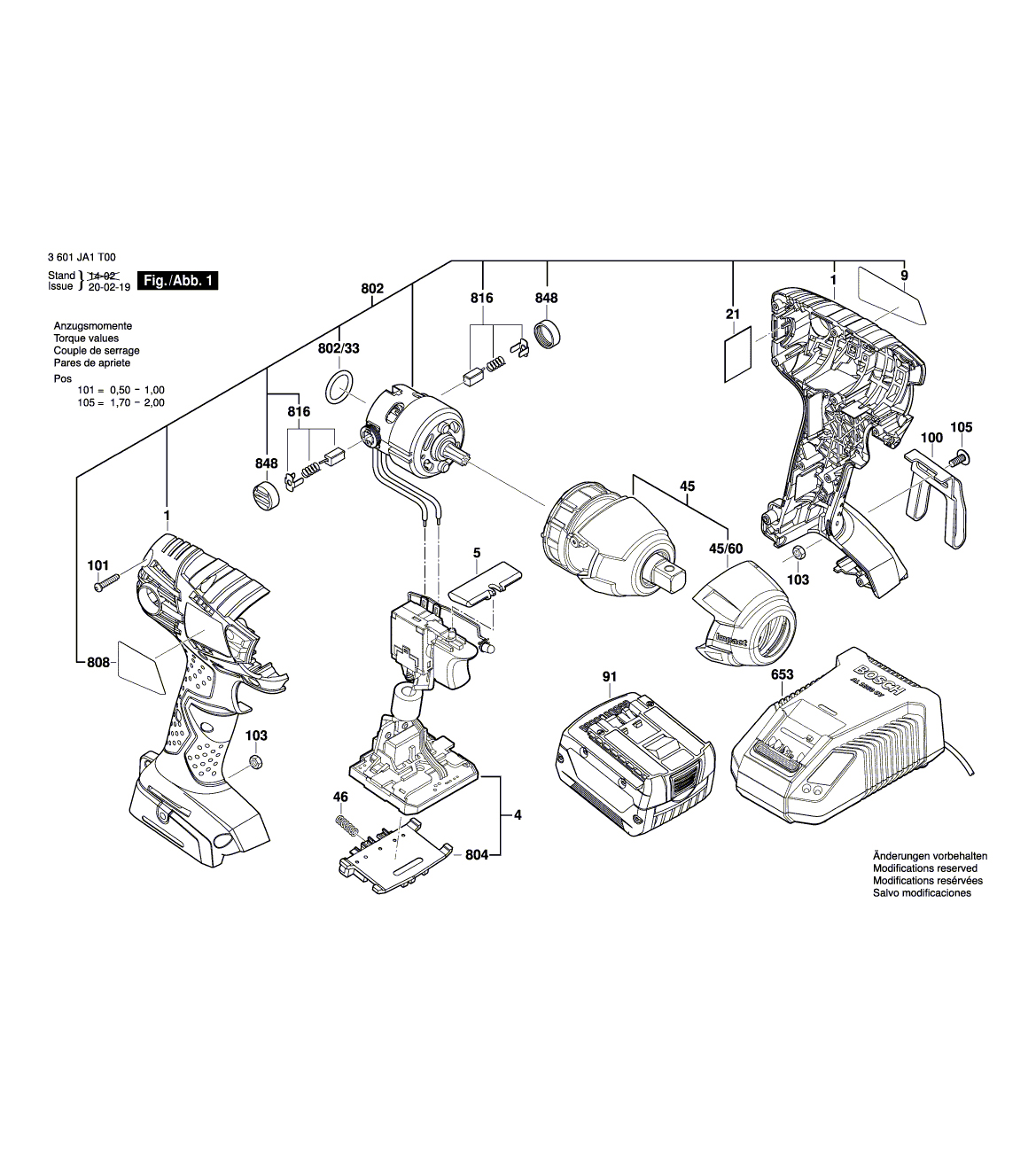 Схема на Гайковерт Bosch GDS 14,4 V-LI (3 601 JA1 T00)