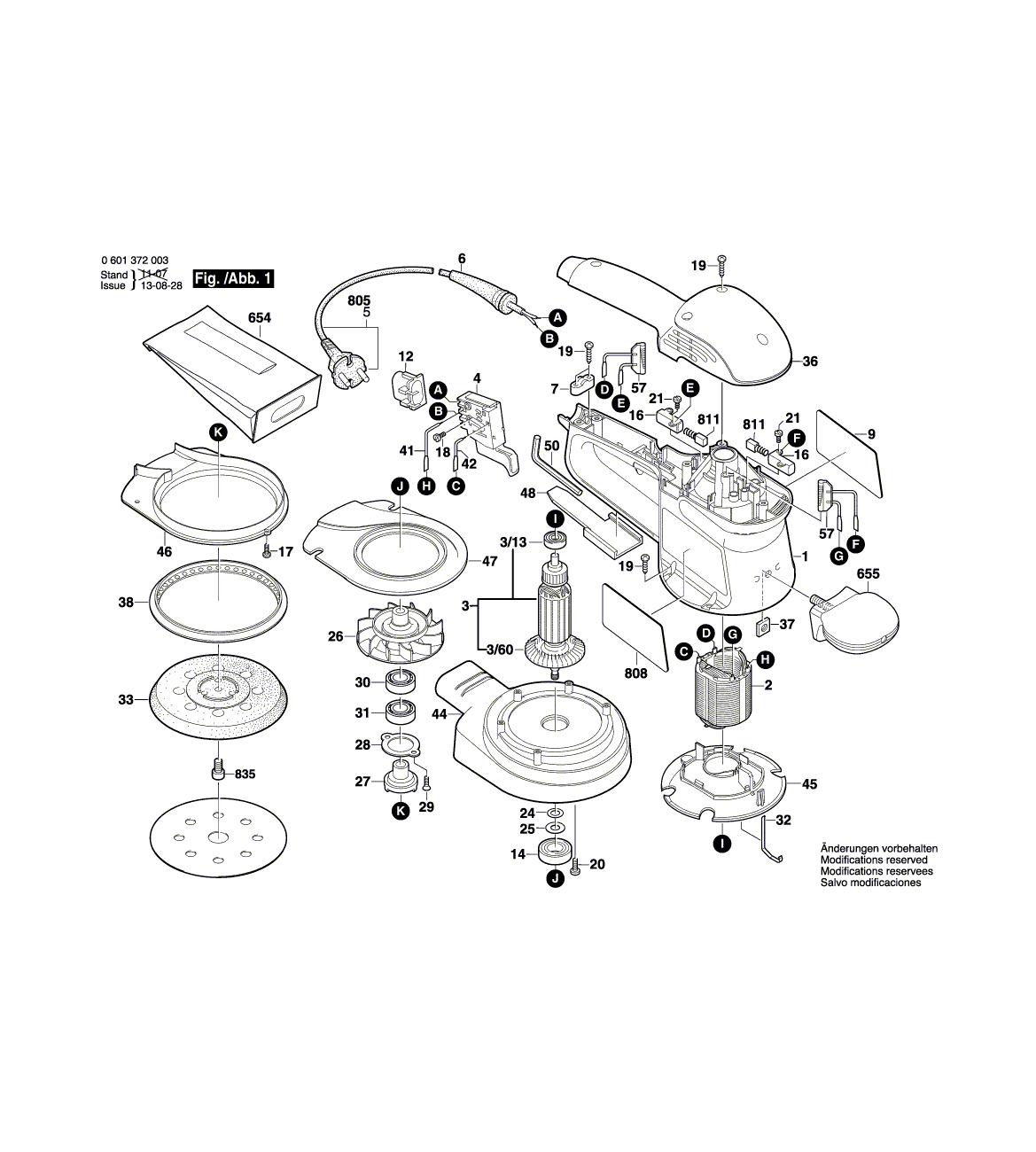Схема на Шліфмашина Bosch GEX 125 A (0 601 372 003)