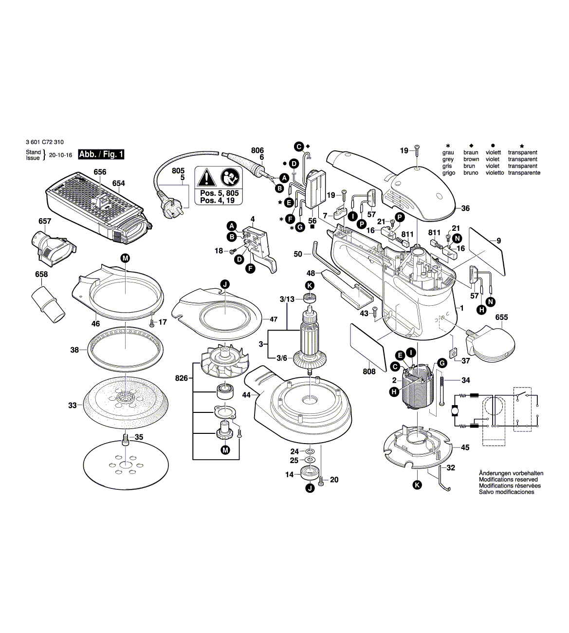 Схема на Шліфмашина Bosch GEX 33-5 (3 601 C72 310)