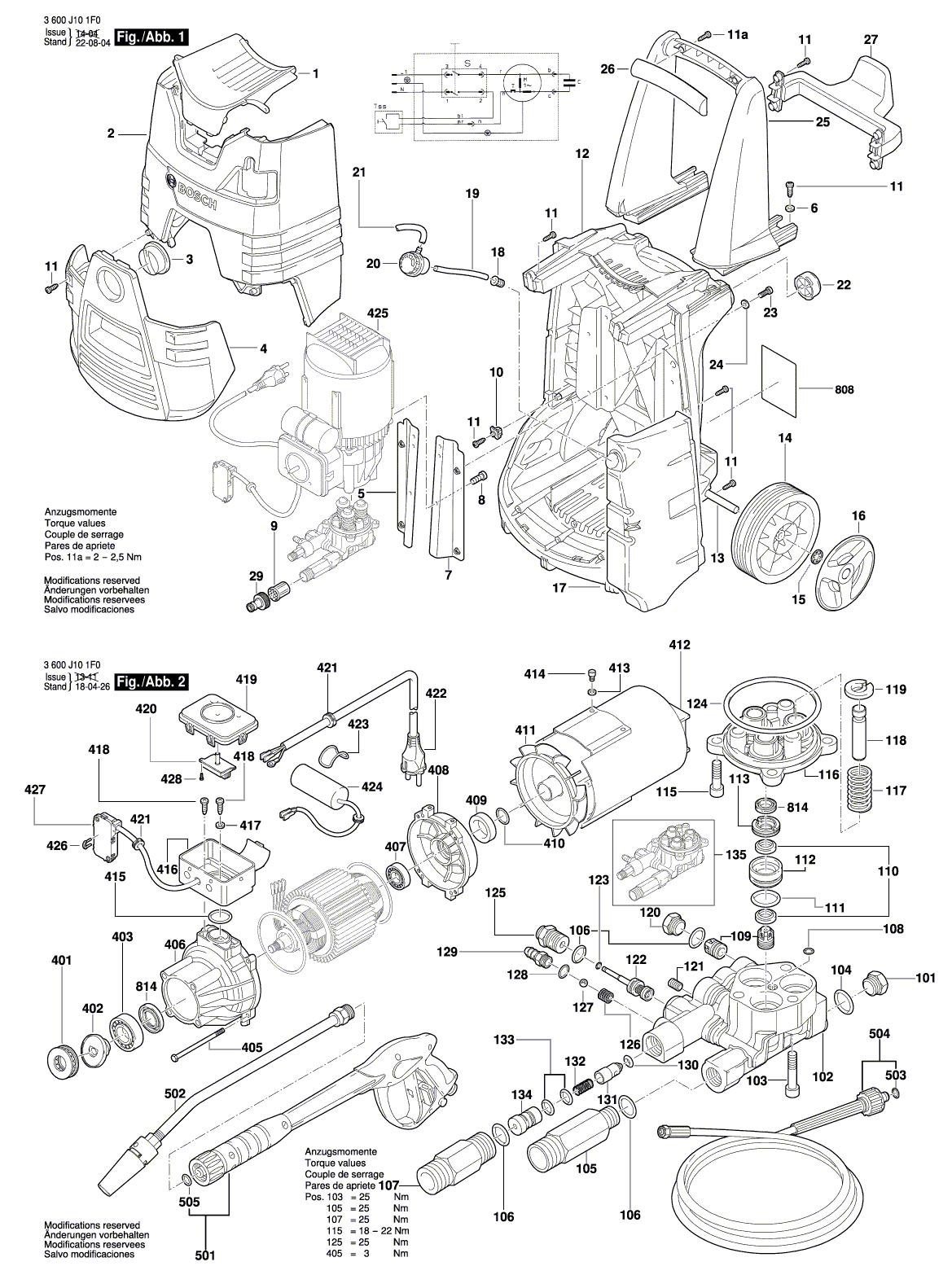 Схема на Мийка високого тиску Bosch GHP 5-14 (3 600 J10 100)