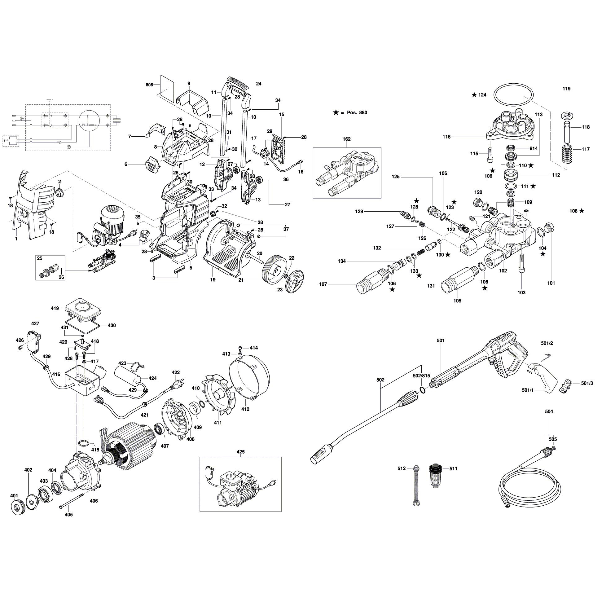 Схема на Мийка високого тиску Bosch GHP 5-55 (3 600 J10 400)