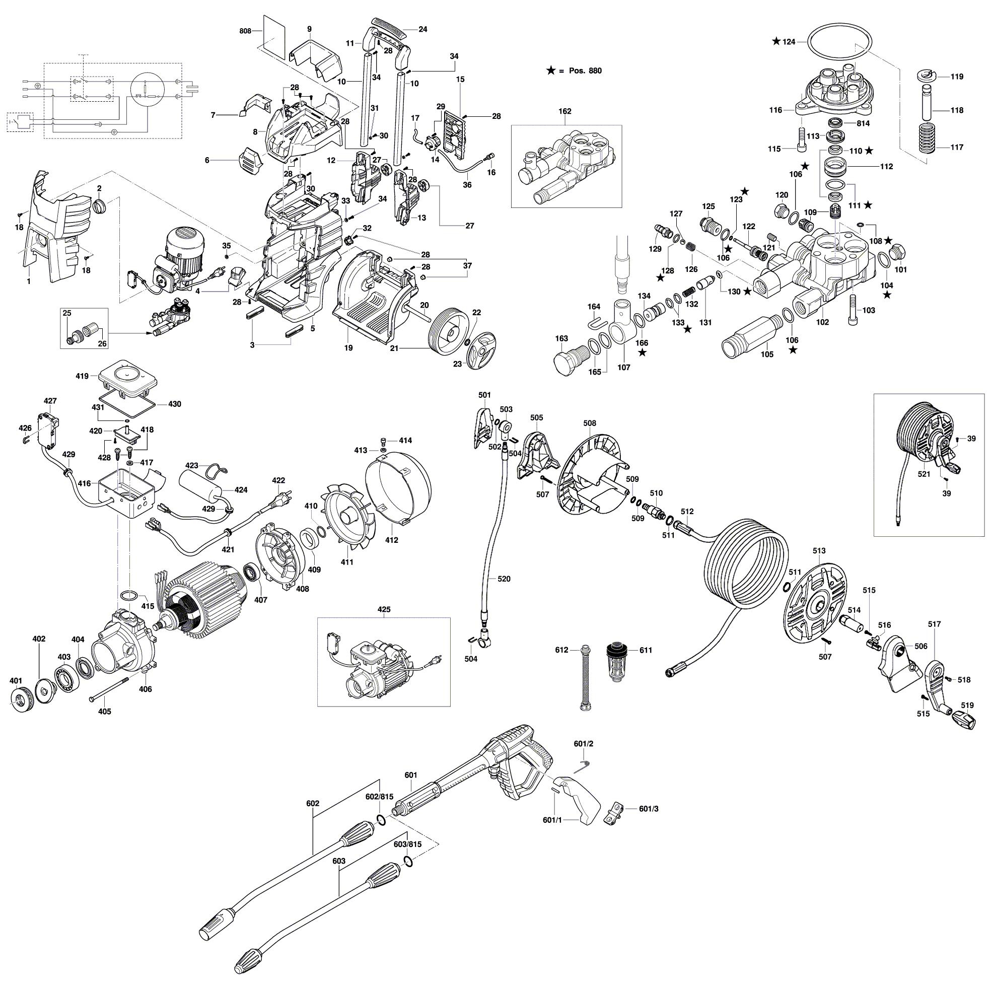 Схема на Мийка високого тиску Bosch GHP 5-65 X (3 600 J10 600)