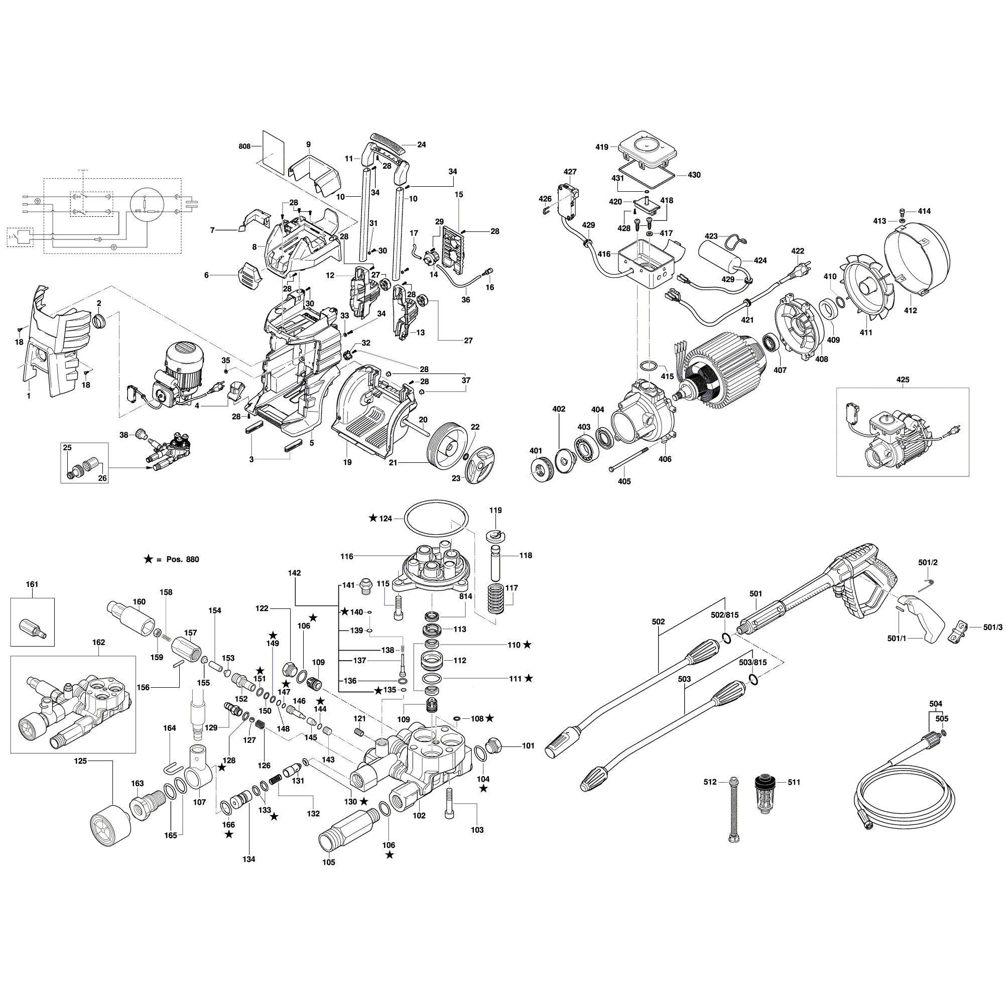 Схема на Мийка високого тиску Bosch GHP 5-75 (3 600 J10 700)
