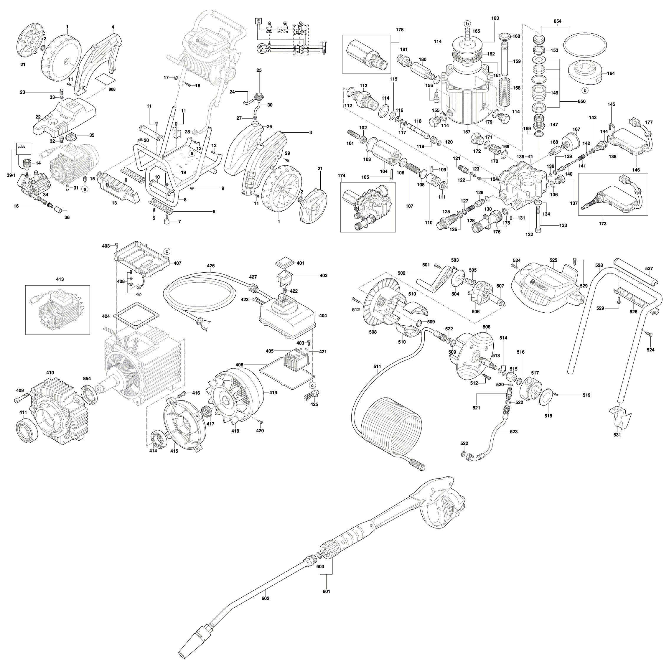 Схема на Мийка високого тиску Bosch GHP 8-15 XD (3 600 J10 300)