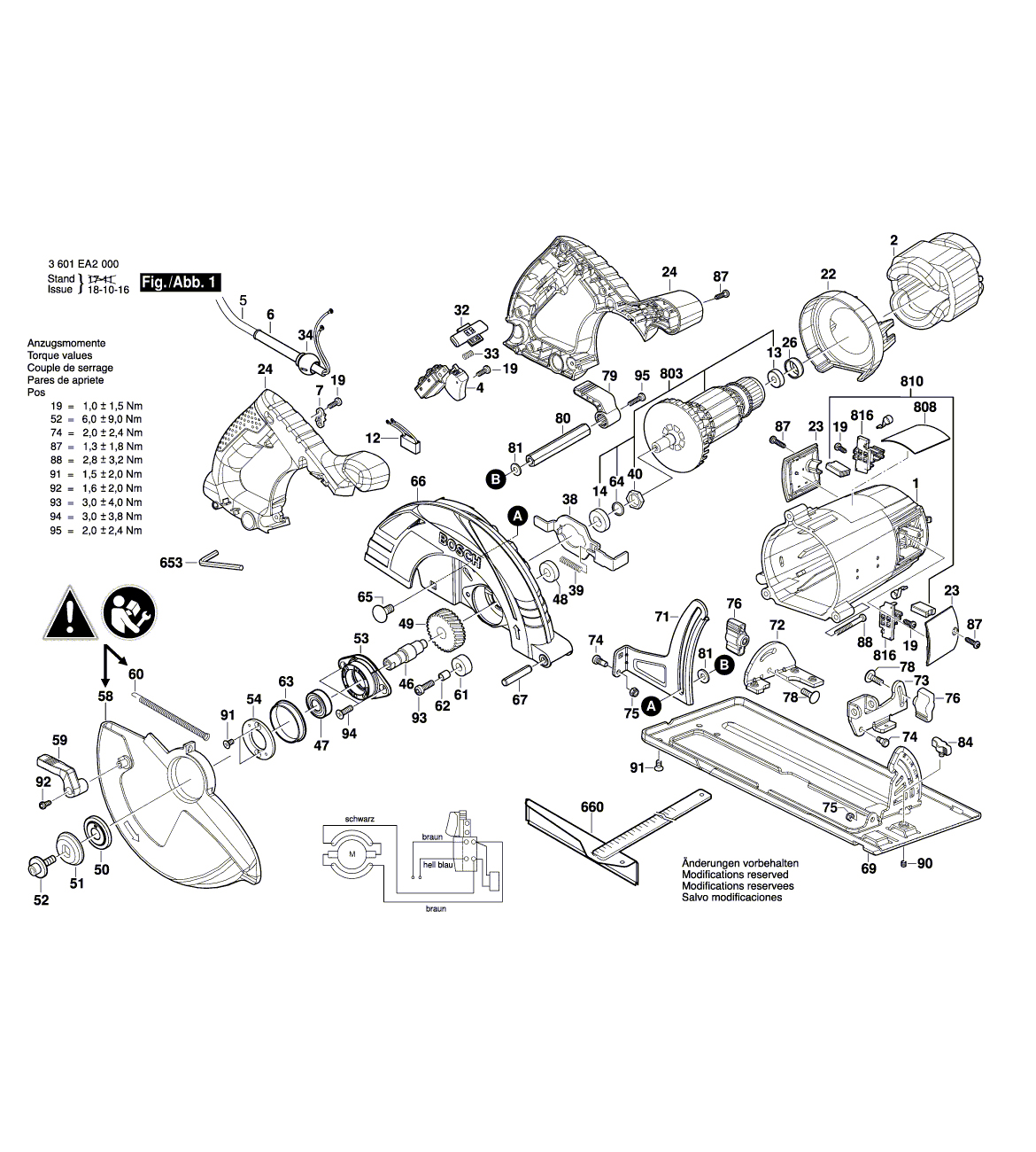 Схема на Пила Bosch GKS 235 Turbo (3 601 EA2 001)