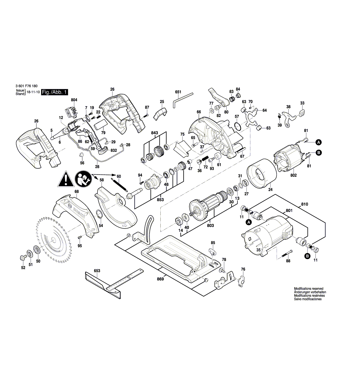 Схема на Пила Bosch GKS 66 X (3 601 F76 140)