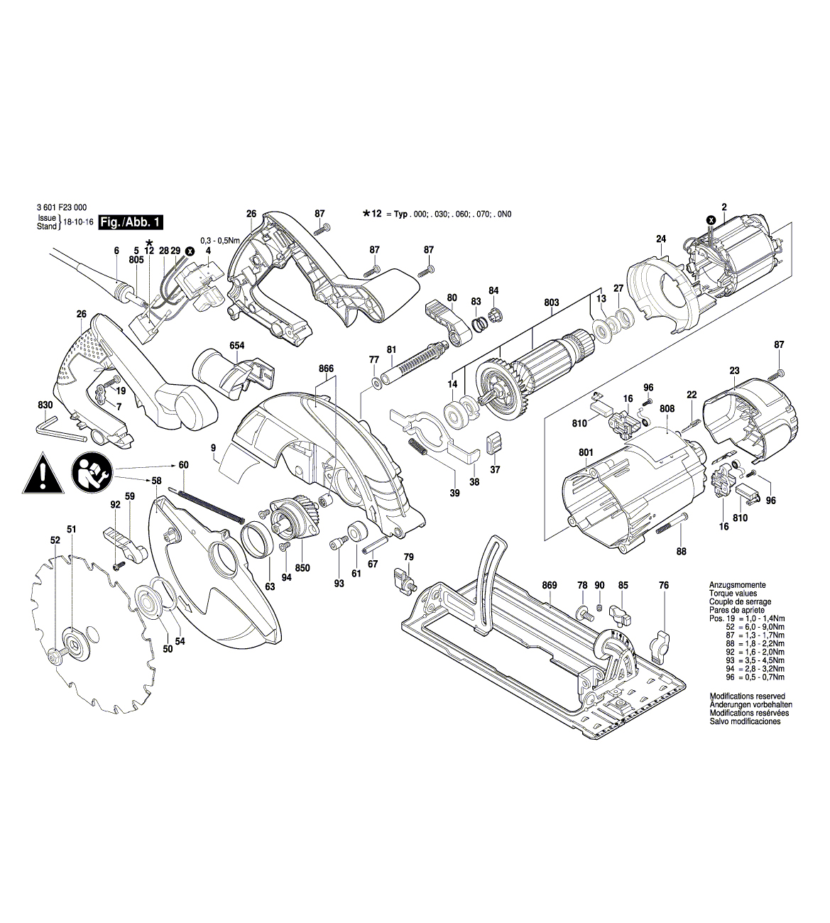 Схема на Пила Bosch GKS 67 (3 601 F23 0D2)