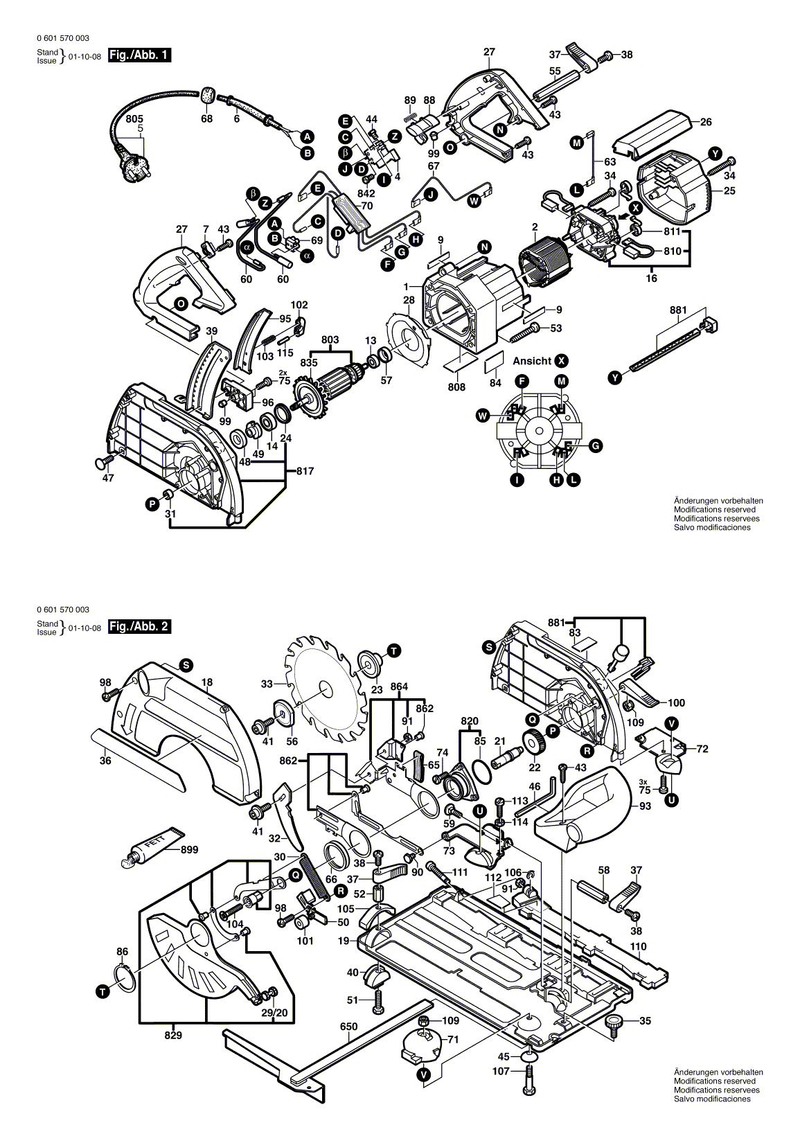Схема на Пила Bosch GKS 68 B (0 601 570 003)