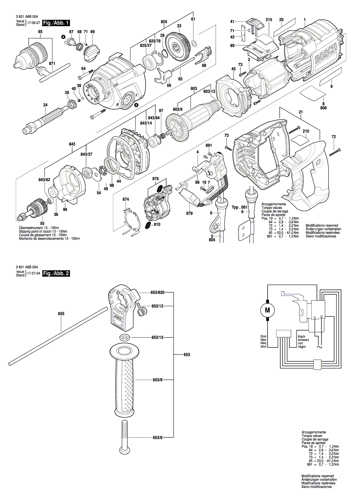 Схема на Дриль Bosch GSB 162-2 (3 601 A8B 004)