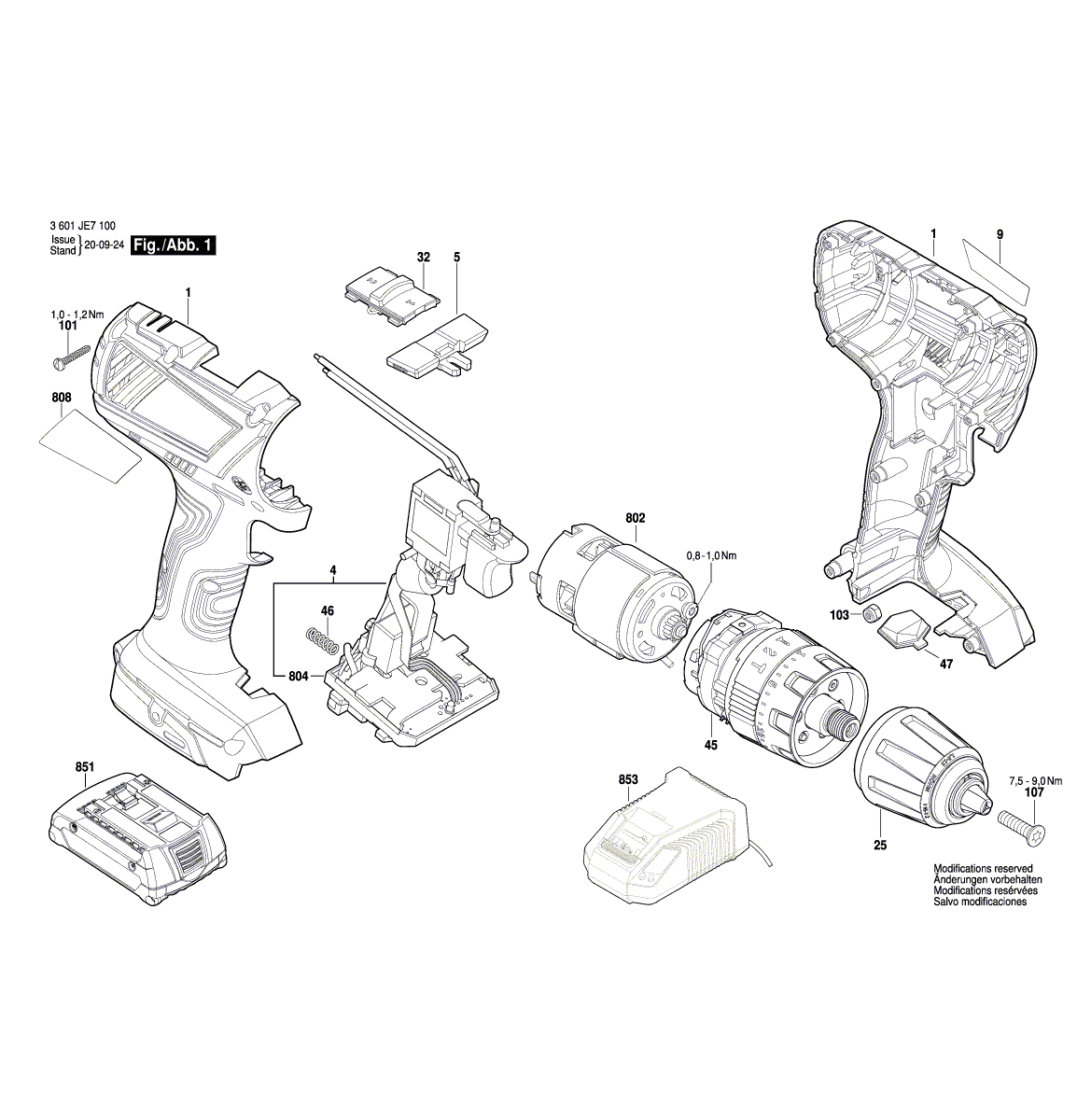 Схема на Дриль-шурупокрут Bosch GSB 18-2-LI Plus (3 601 JE7 100)