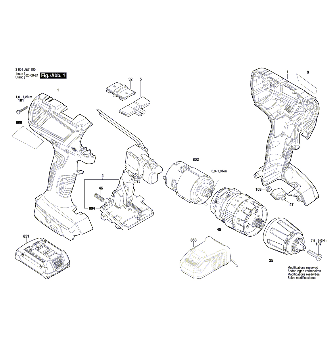 Схема на Дрель-шуруповерт Bosch GSB 18V-28 (3 601 JE7 101)