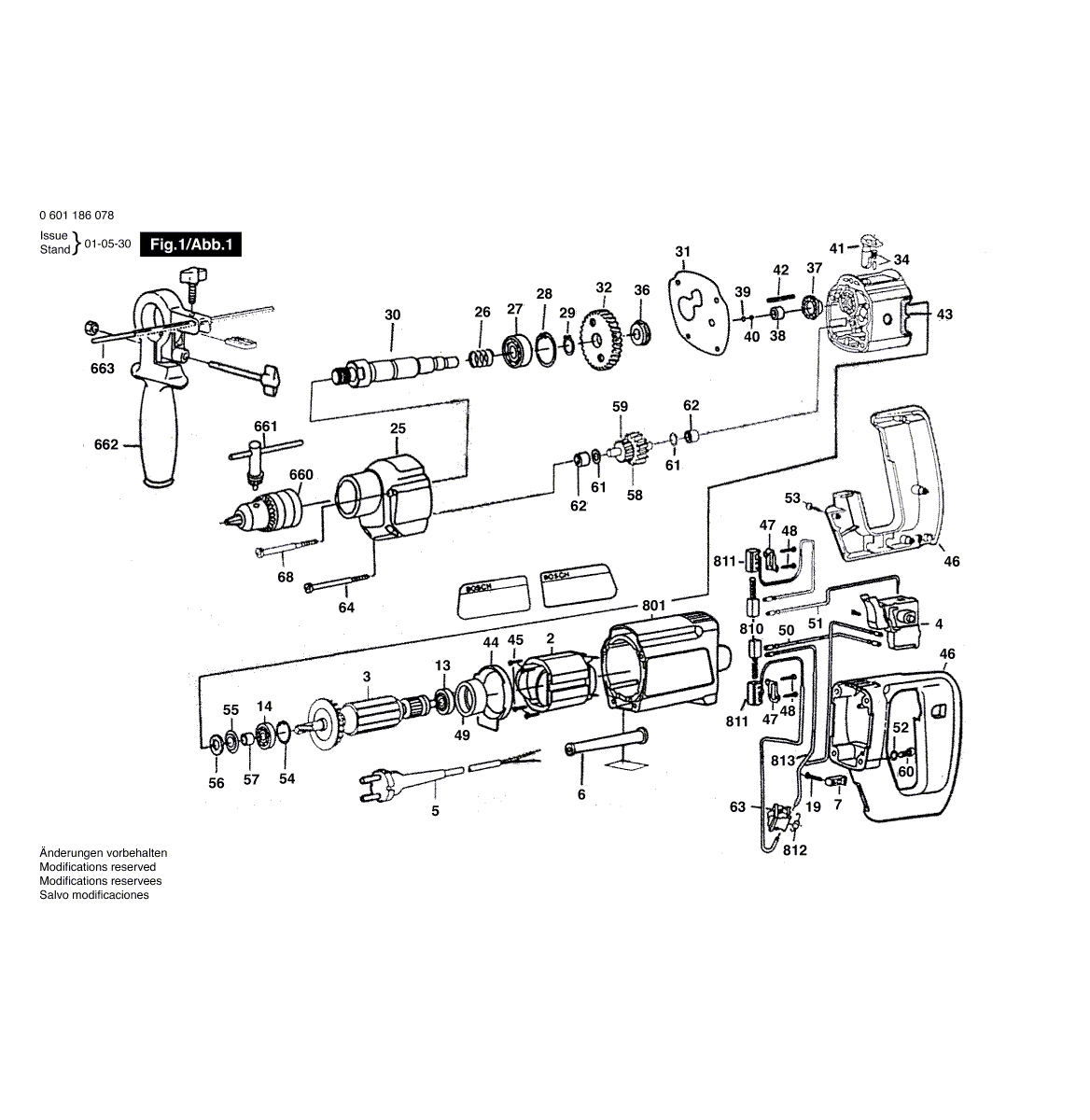 Схема на Дрель Bosch GSB 19-2 (0 601 186 012)