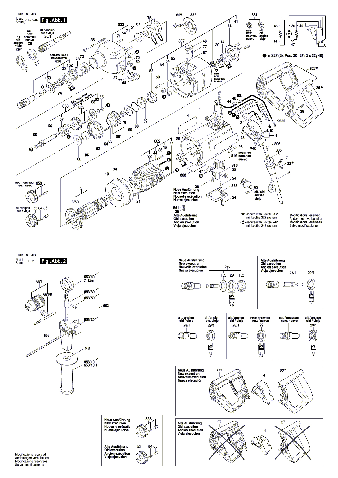 Схема на Дриль Bosch GSB 90-2 E (0 601 183 703)